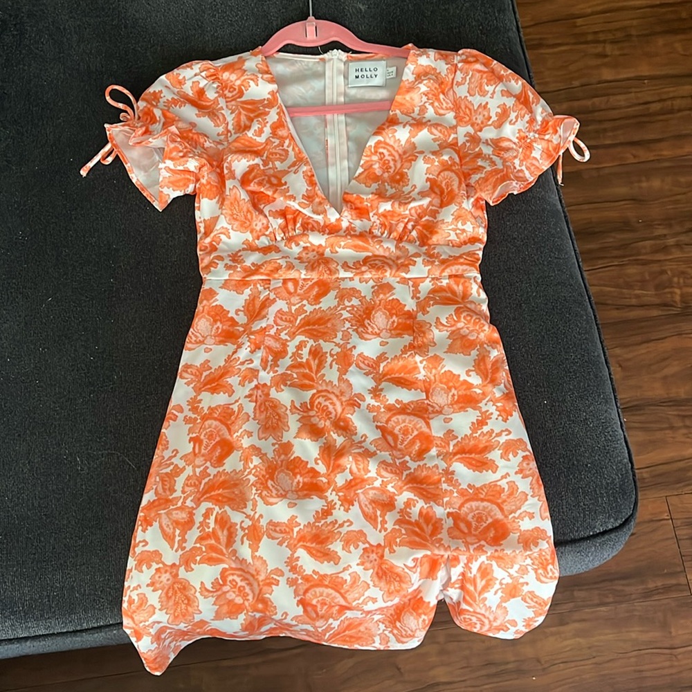 Hello Molly Orange and white dress